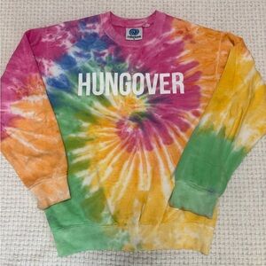 Barstool Sports “HUNGOVER” women’s tie dye crewneck sweatshirt.  Size small.